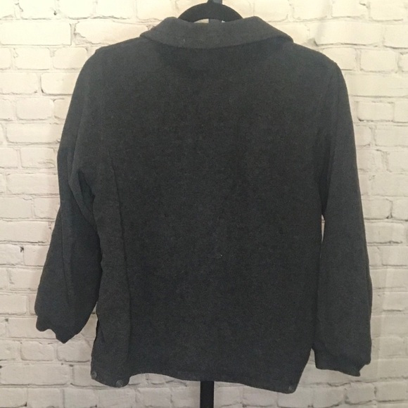 Columbia Gray and Black Color Block Fleece Zip Up - Picture 2 of 7